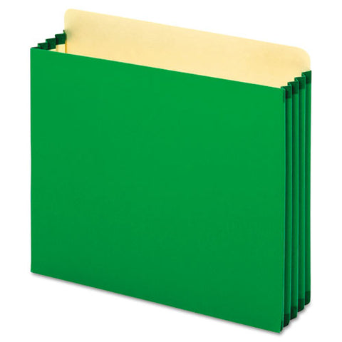 File Cabinet Pockets, Straight Cut, 1 Pocket, Letter, Green, Sold as 1 Box, 10 Each per Box 