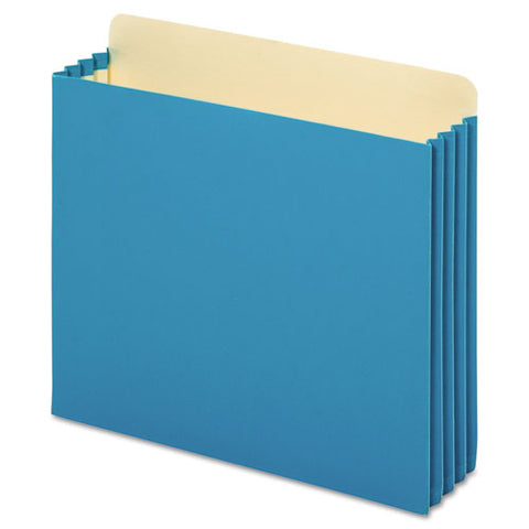 File Cabinet Pockets, Straight Cut, 1 Pocket, Letter, Blue, Sold as 1 Box, 10 Each per Box 