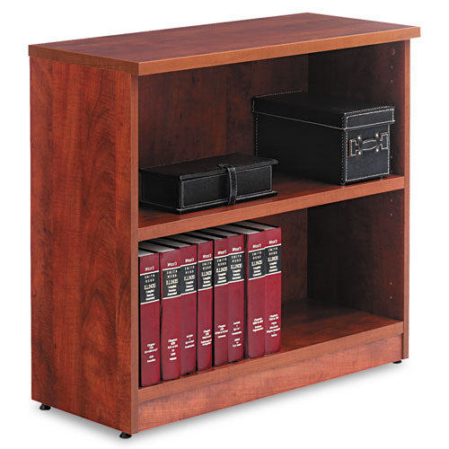 Alera - Valencia Series Bookcase, 2 Shelves, 31-3/4w x 12-1/2d x 29-1/2h, Medium Cherry, Sold as 1 EA