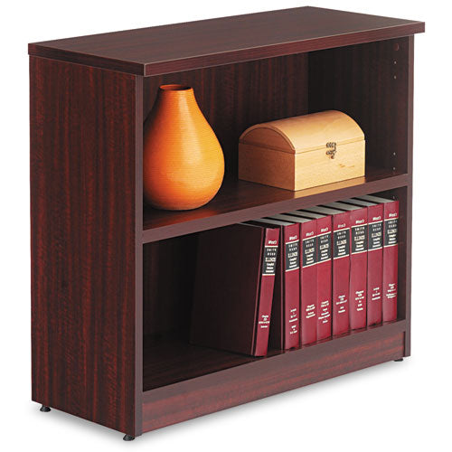 Alera - Valencia Series Bookcase, 2 Shelves, 31-3/4w x 12-1/2d x 29-1/2h, Mahogany, Sold as 1 EA
