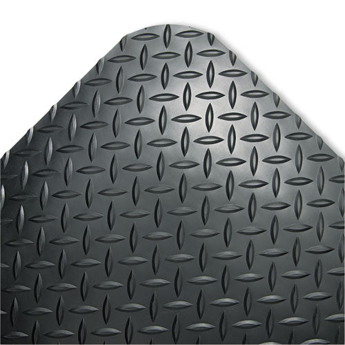 Crown - Industrial Deck Plate Antifatigue Mat, Vinyl, 36 x 60, Black, Sold as 1 EA