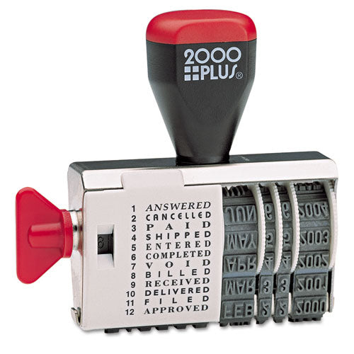 COSCO - 2000 PLUS Dial-N-Stamp, 12 Phrases, 1 1/2 x 1/8, Sold as 1 EA