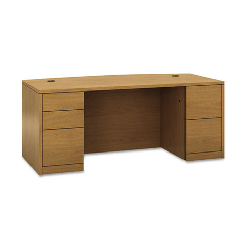 10500 Bow Front Double Pedestal Desk, Full-Height Pedestals, 72w x 36d, Harvest, Sold as 1 Each