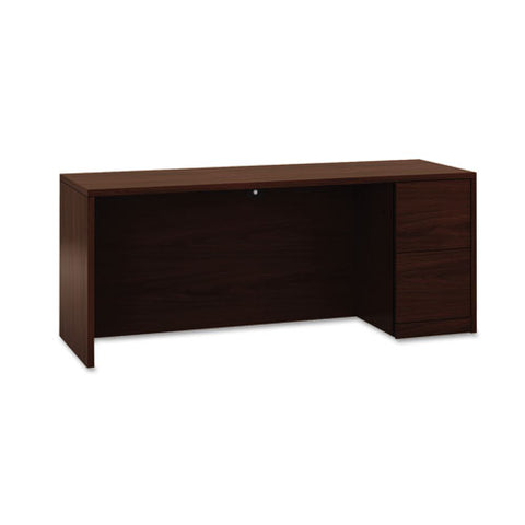 10500 Series Full-Height Right Pedestal Credenza, 72w x 24d x 29-1/2h, Mahogany, Sold as 1 Each