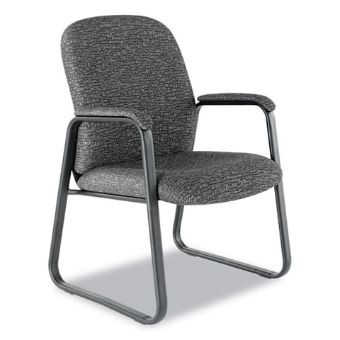 Alera - Genaro Guest Chair, Graphite Fabric, Sled Base, Sold as 1 EA