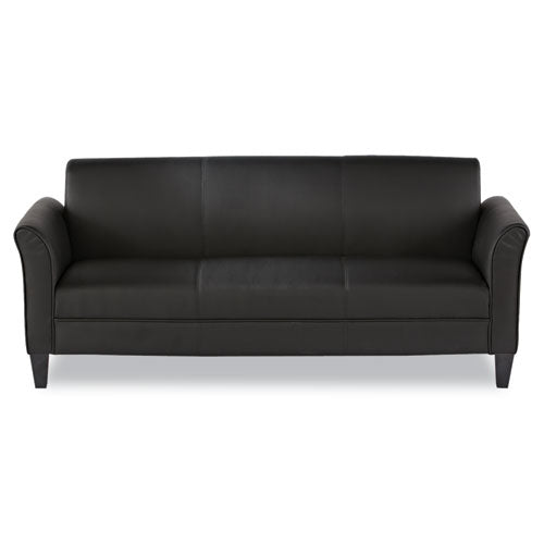 Alera - Reception Lounge Furniture, 3-Cushion Sofa, 77w x 31-1/2d x 32h, Black, Sold as 1 EA