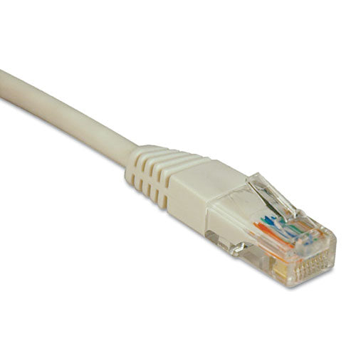 CAT5e Molded Patch Cable, 7 ft., White, Sold as 1 Each