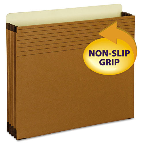 Easy Grip File Pocket, Letter, 3 1/2" Exp, Redrope, 25/PK, Sold as 1 Box, 25 Each per Box 