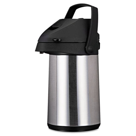 Coffee Pro - Direct Brew/Serve Insulated Airpot with Carry Handle, 2.2 L, Stainless Steel, Sold as 1 EA