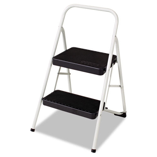 Cosco - Two-Step All Steel Folding Step Stool, 220-lb., 17 3/8w x 18d x 28 1/8h, Gray, Sold as 1 CT
