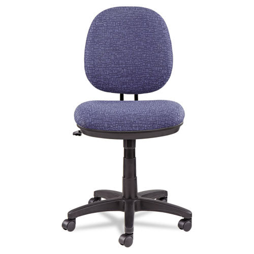 Interval Swivel/Tilt Task Chair, Tone-On-Tone Fabric, Marine Blue, Sold as 1 Each