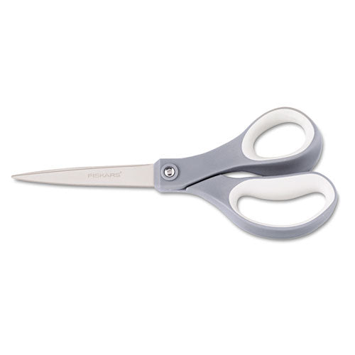 Recycled Everyday Titanium Softgrip Scissors, 8" Length, Blue/Gray, Sold as 1 Each
