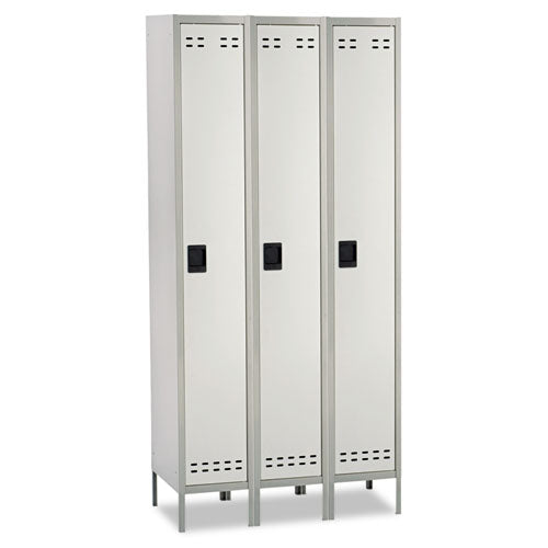 Single-Tier, Three-Column Locker, 36w x 18d x 78h, Two-Tone Gray, Sold as 1 Each