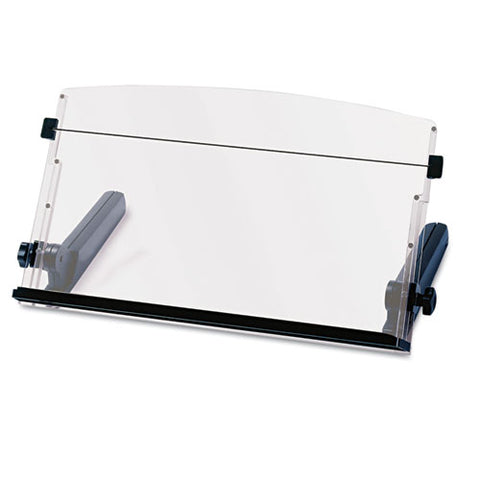 3M - In-Line Freestanding Copyholder, Plastic, 300 Sheet Capacity, Black/Clear, Sold as 1 EA