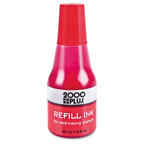 COSCO - 2000 PLUS Self-Inking Refill Ink, Red, .9 oz. Bottle, Sold as 1 EA