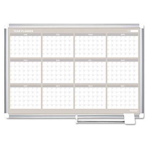 12 Month Year Planner, 36x24, Aluminum Frame, Sold as 1 Each