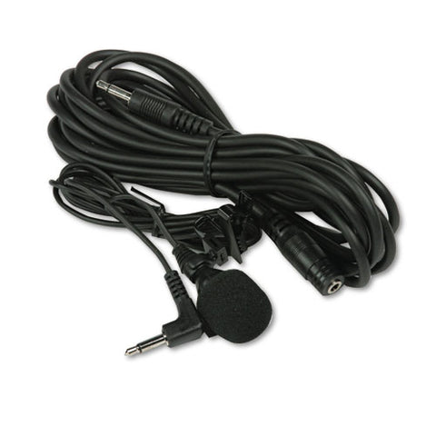 AmpliVox - Handsfree Professional Cardioid Lapel Microphone, 40 Cord, 12' Extension Cable, Sold as 1 EA