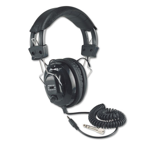 AmpliVox - Deluxe Stereo Headphones w/Mono Volume Control, Black, Sold as 1 EA