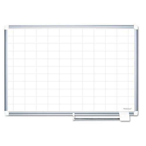 Grid Planning Board, 2x3 Grid, 72x48, White/Silver, Sold as 1 Each