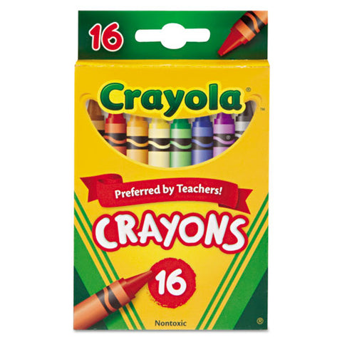 Crayola - Classic Color Pack Crayons, 16 Colors/Box, Sold as 1 BX