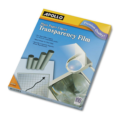 Apollo - Laser Copier Transparency Film, Letter, Clear, 100/Box, Sold as 1 BX