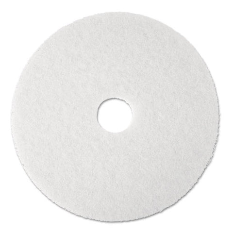 3M - Super Polish Floor Pad 4100, 19-inch, White, 5 Pads/Carton, Sold as 1 CT