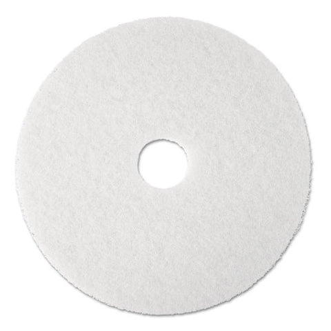3M - Super Polish Floor Pad 4100, 20-inch, White, 5 Pads/Carton, Sold as 1 CT