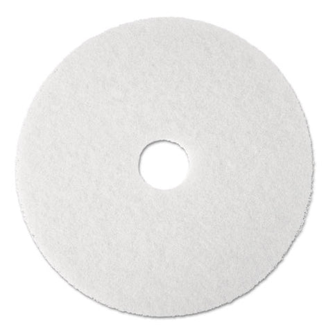 3M - Super Polish Floor Pad 4100, 17-inch, White, 5 Pads/Carton, Sold as 1 CT