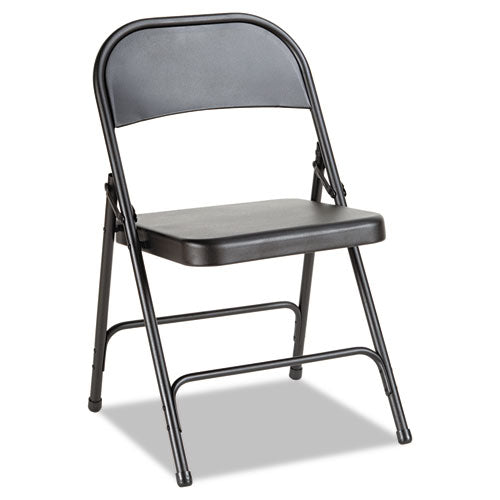 Alera - Steel Folding Chair, Graphite, 4/Carton, Sold as 1 CT