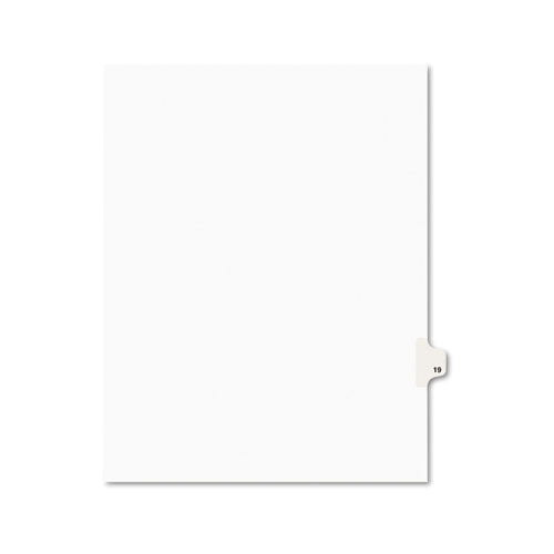 Avery - Avery-Style Legal Side Tab Divider, Title: 19, Letter, White, 25/Pack, Sold as 1 PK