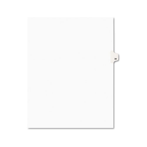 Avery - Avery-Style Legal Side Tab Divider, Title: 34, Letter, White, 25/Pack, Sold as 1 PK