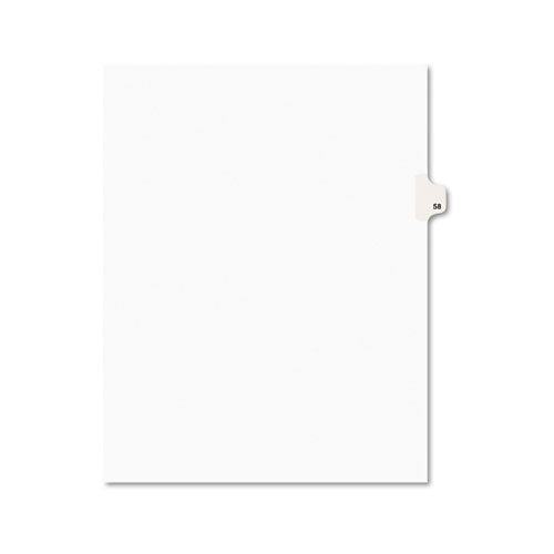 Avery - Avery-Style Legal Side Tab Divider, Title: 58, Letter, White, 25/Pack, Sold as 1 PK