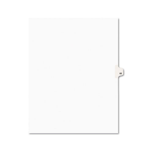 Avery - Avery-Style Legal Side Tab Divider, Title: 62, Letter, White, 25/Pack, Sold as 1 PK