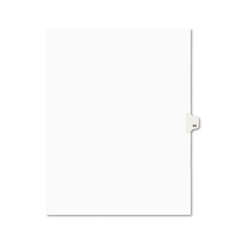 Avery - Avery-Style Legal Side Tab Divider, Title: 63, Letter, White, 25/Pack, Sold as 1 PK