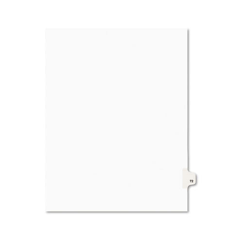 Avery - Avery-Style Legal Side Tab Divider, Title: 72, Letter, White, 25/Pack, Sold as 1 PK