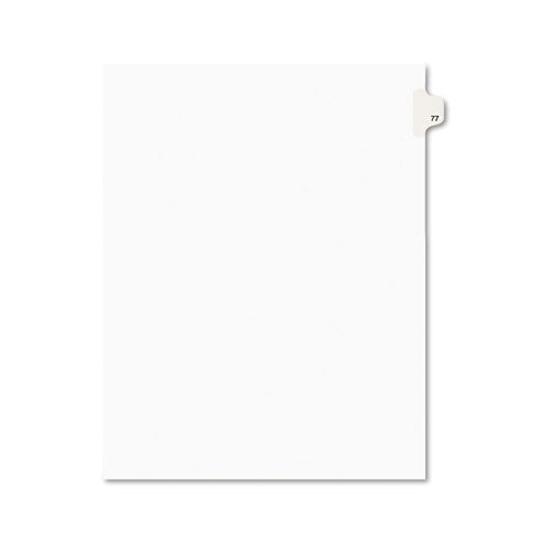 Avery - Avery-Style Legal Side Tab Divider, Title: 77, Letter, White, 25/Pack, Sold as 1 PK