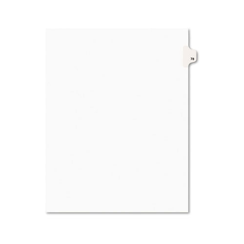 Avery - Avery-Style Legal Side Tab Divider, Title: 78, Letter, White, 25/Pack, Sold as 1 PK