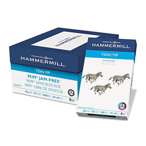 Hammermill - Tidal MP Copy Paper, 92 Brightness, 20lb, 8-1/2 x 14, White, 5000 Sheets/Carton, Sold as 1 CT