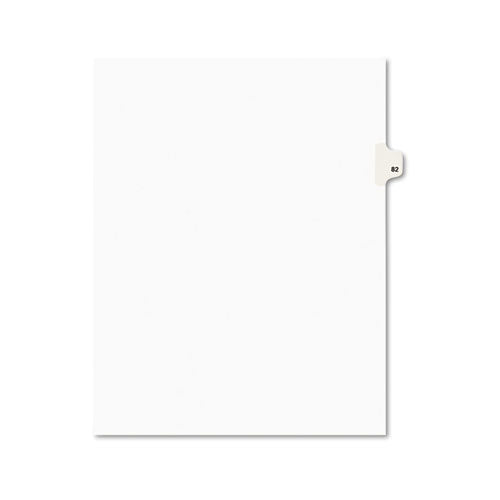 Avery - Avery-Style Legal Side Tab Divider, Title: 82, Letter, White, 25/Pack, Sold as 1 PK