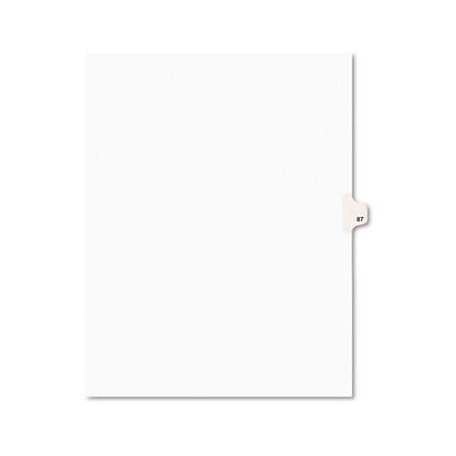 Avery - Avery-Style Legal Side Tab Divider, Title: 87, Letter, White, 25/Pack, Sold as 1 PK