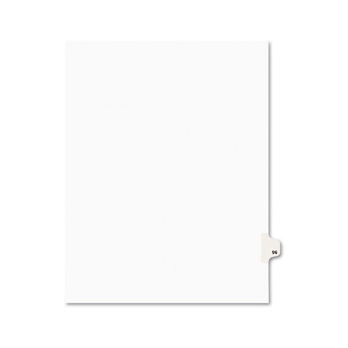 Avery - Avery-Style Legal Side Tab Divider, Title: 96, Letter, White, 25/Pack, Sold as 1 PK