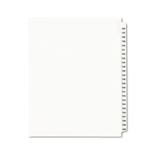 Avery - Avery-Style Legal Side Tab Divider, Title: 126-150, Letter, White, 1 Set, Sold as 1 ST