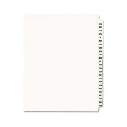 Avery - Avery-Style Legal Side Tab Divider, Title: 276-300, Letter, White, 1 Set, Sold as 1 ST