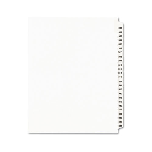 Avery - Avery-Style Legal Side Tab Divider, Title: 301-325, Letter, White, 1 Set, Sold as 1 ST