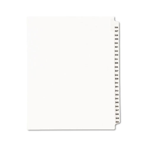 Avery - Avery-Style Legal Side Tab Divider, Title: 326-350, Letter, White, 1 Set, Sold as 1 ST