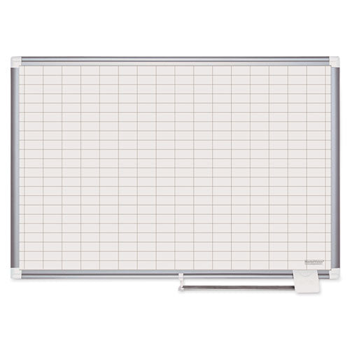 Platinum Plus Dry Erase Planning Board Bd, 1x2" Grid, 48x36, Aluminum Frame, Sold as 1 Each