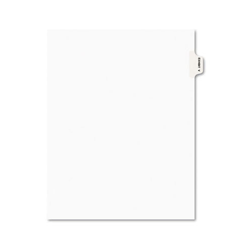 Avery - Preprinted Legal Side Tab Dividers, Exhibit V, Letter, White, 25/Pack, Sold as 1 PK