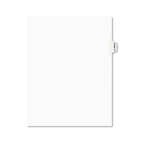 Avery - Preprinted Legal Side Tab Dividers, Exhibit W, Letter, White, 25/Pack, Sold as 1 PK