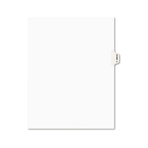 Avery - Preprinted Legal Side Tab Dividers, Exhibit X, Letter, White, 25/Pack, Sold as 1 PK