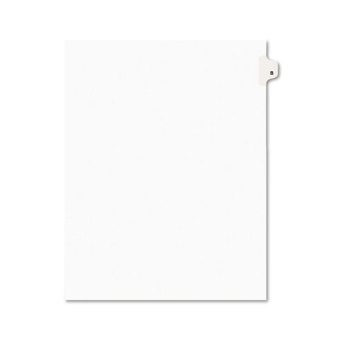 Avery - Avery-Style Legal Side Tab Dividers, One-Tab, Title B, Letter, White, 25/Pack, Sold as 1 PK